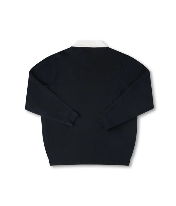 FORMER REYNOLDS FLATLINE RUGBY POLO LONG SLEEVE - BLACK