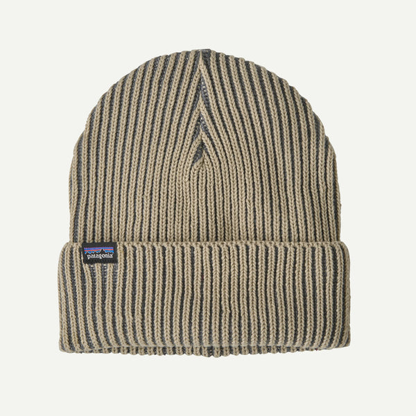 Patagonia Fisherman's Rolled Beanie - Contrast Stripe: Weathered Stone