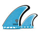 Futures Mark Richards Twin + Trailer Surfboard Fins - Blue/White/Black