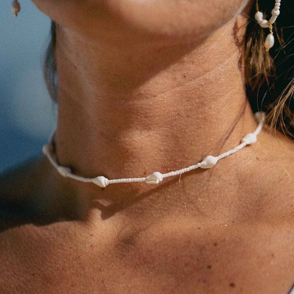 Pineapple Island Giada Rahayu Shell Beaded Surf Necklace