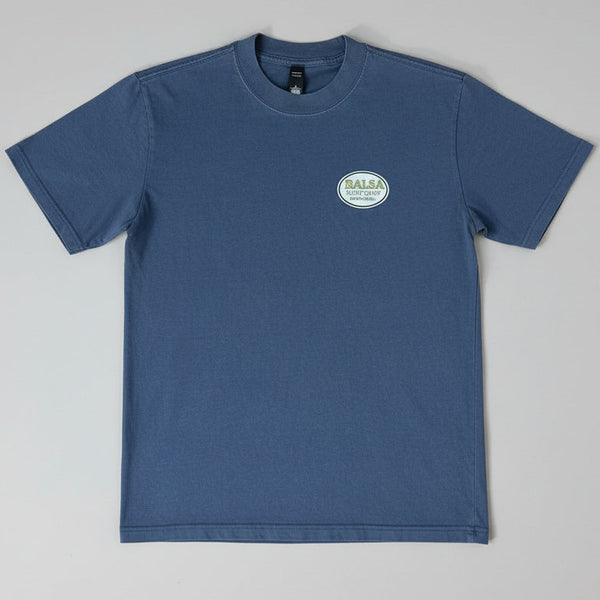 Balsa Heavy Faded Gas Station T-Shirt - Faded Indigo