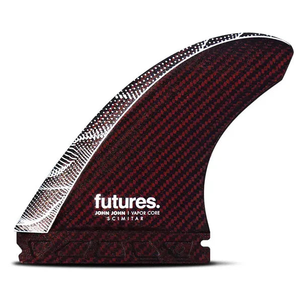 Futures Fins John John Florence Scimitar Vapor Core Thruster - Large - Red