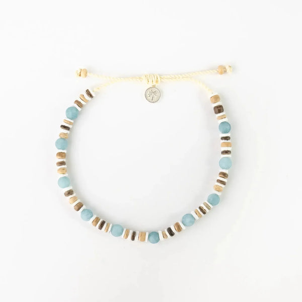 Pineapple Island Manta Point Stone & Shell Anklet