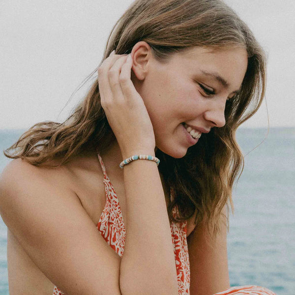 Pineapple Island Manta Point Stone & Shell Bracelet