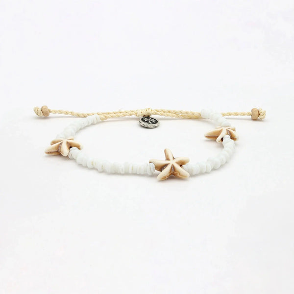 Pineapple Island - Tidepool Starfish Anklet - White