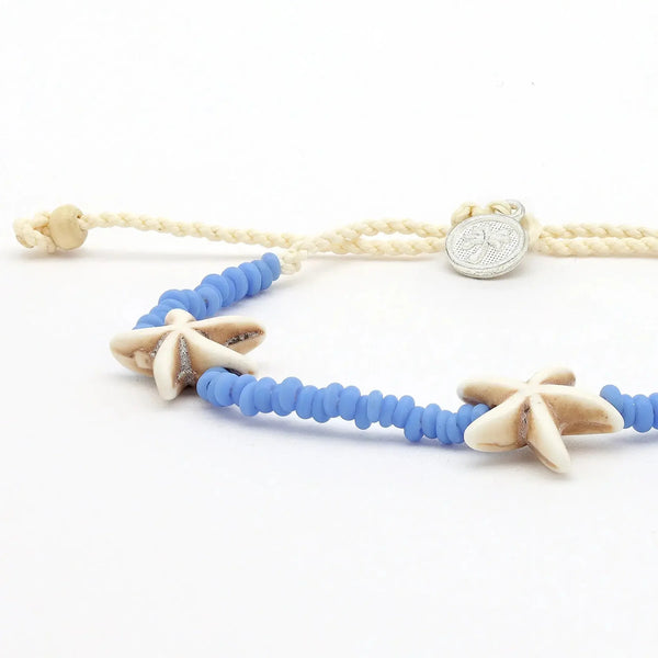 Pineapple Island - Tidepool Starfish Beaded Anklet | Blue