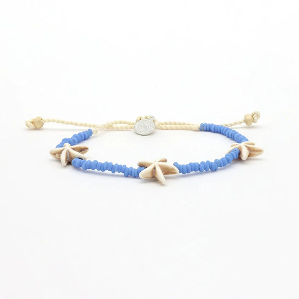 Pineapple Island - Tidepool Starfish Beaded Anklet | Blue