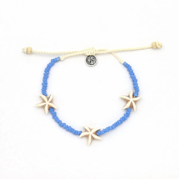 Pineapple Island - Tidepool Starfish Beaded Anklet | Blue