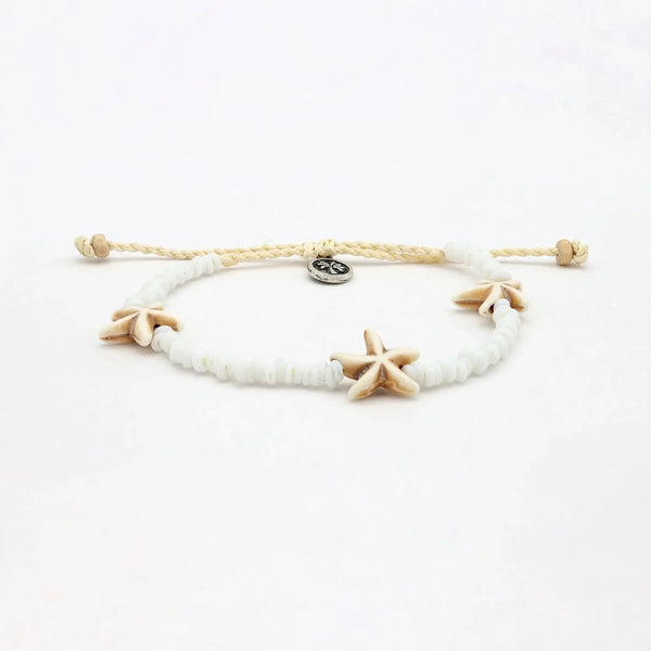 Pineapple Island - Tidepool Starfish Beaded Bracelet | White