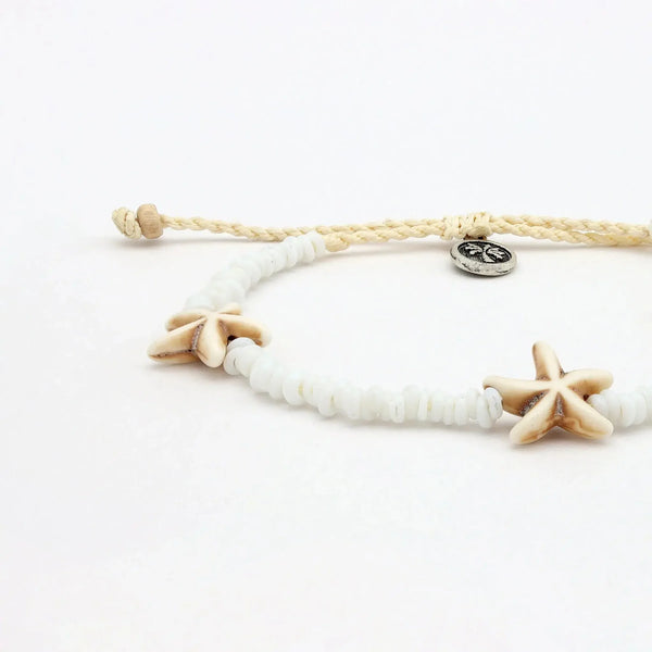 Pineapple Island - Tidepool Starfish Beaded Bracelet | White