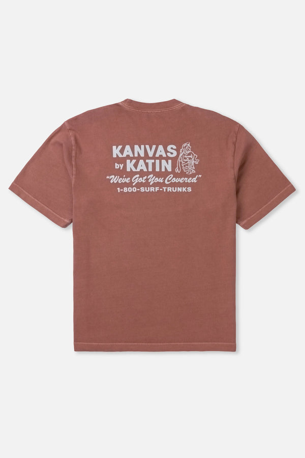 Katin Hot Line Box Fit Tee - Red Clay