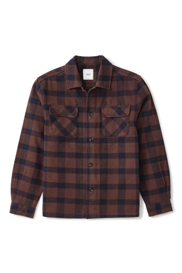 Katin Mens Shiloh Flannel Shirt - French Roast