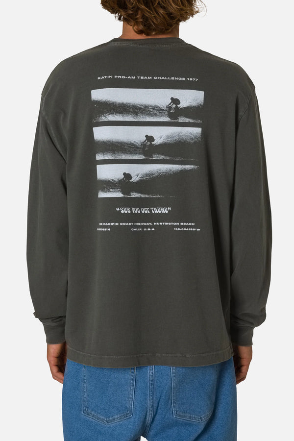 Katin Tunnels Box Fit Ls Tee - Lead