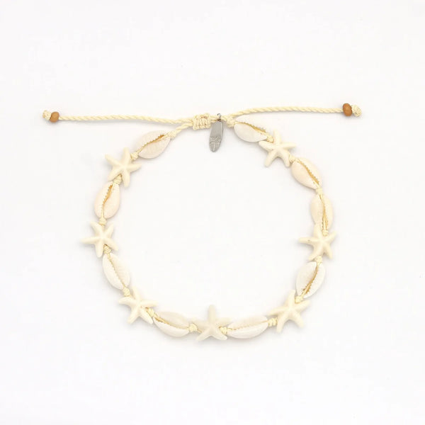 Pineapple Island Kahakai Cowrie & Starfish Anklet