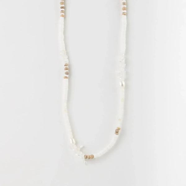 Pineapple Island Love is Here Natural Stone, Pearl & Shell Necklace