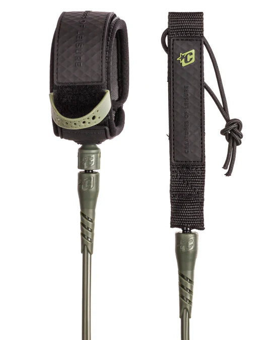 Creatures of Leisure Reliance Pro 8ft Surfboard Leash - Military Black