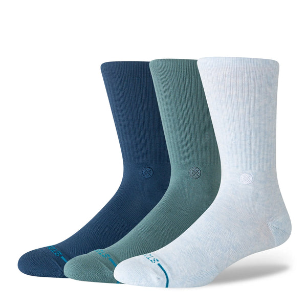 Stance Icon 3 Pack Crew Socks - Mist