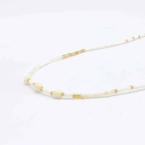 Pineapple Island Pasir Mother of Pearl Beaded Necklace