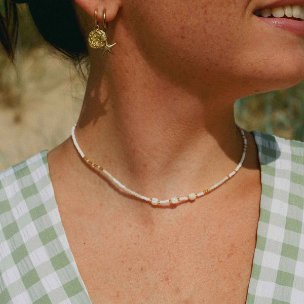 Pineapple Island Pasir Mother of Pearl Beaded Necklace