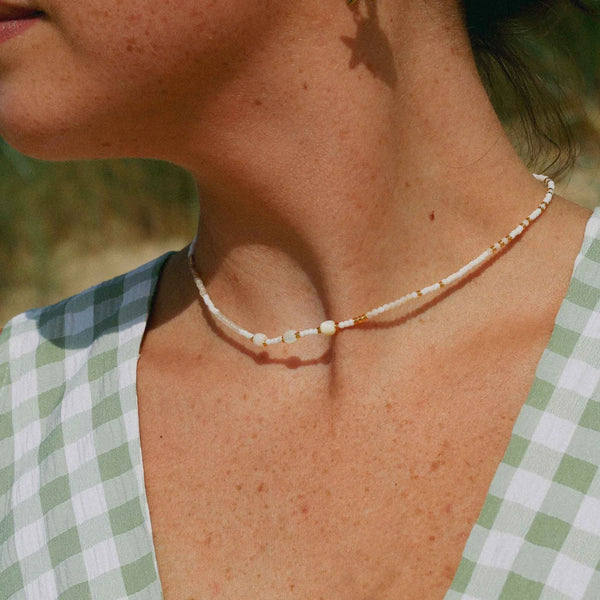 Pineapple Island Pasir Mother of Pearl Beaded Necklace