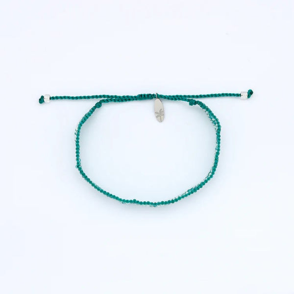 Pineapple Island Melayang Wave Breaded Bracelet - Blue & White