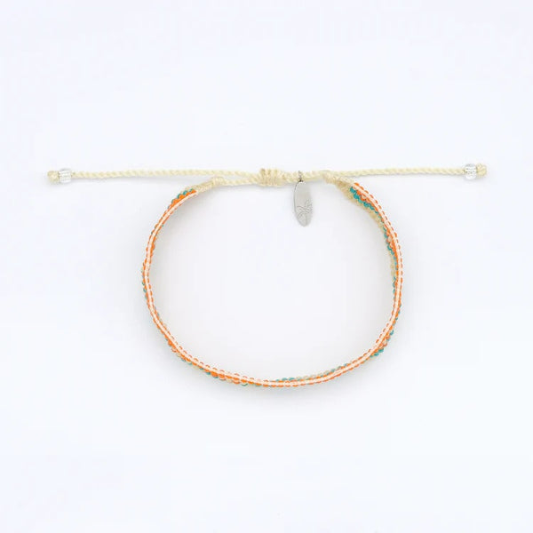 Pineapple Island Melayang Wave Breaded Bracelet - Orange