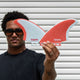 Futures Mikey February Fiberglass Keel Surfboard Fins - Red/Grey