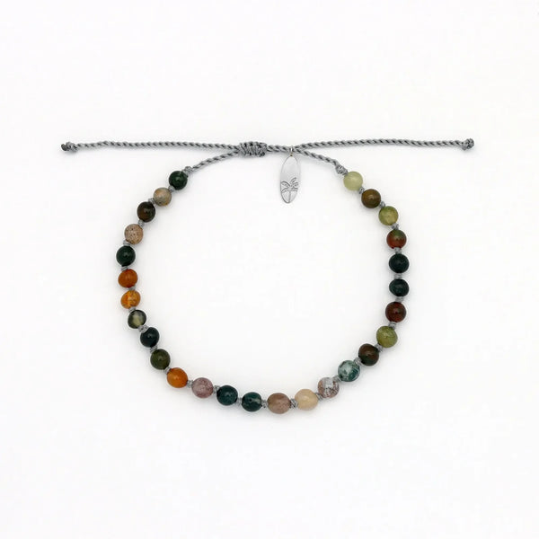 Pineapple Island Kekuatan Indian Agate Gemstone Bracelet