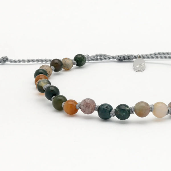 Pineapple Island Kekuatan Indian Agate Gemstone Bracelet