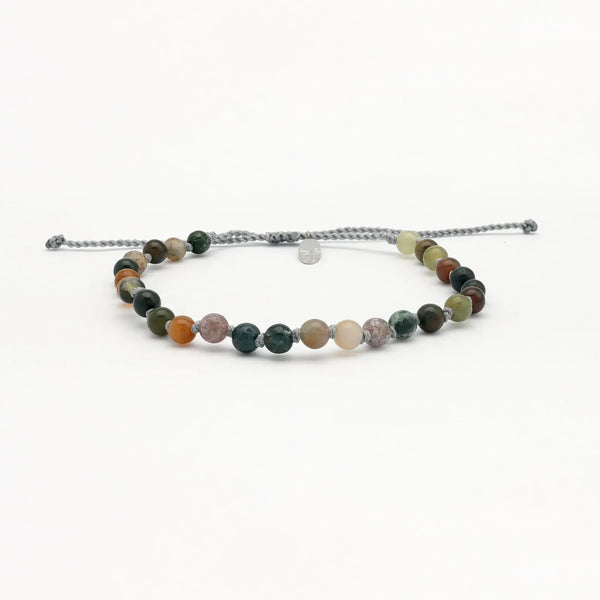 Pineapple Island Kekuatan Indian Agate Gemstone Bracelet