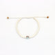 Pineapple island Memutar Cord & Gemstone Bracelet - White