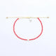 Pineapple Island - Mutiara Dainty Beaded Anklet - Red/Pink