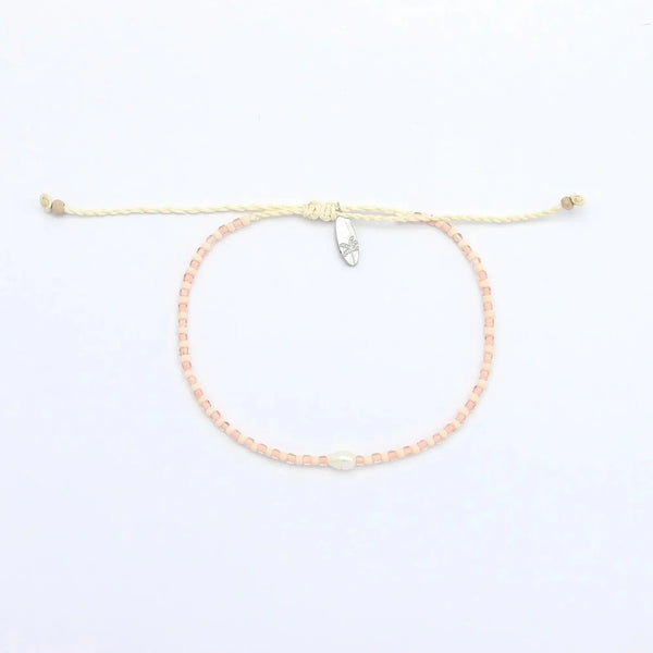 Pineapple Island Mutiara Dainty Beaded Bracelet - Peach