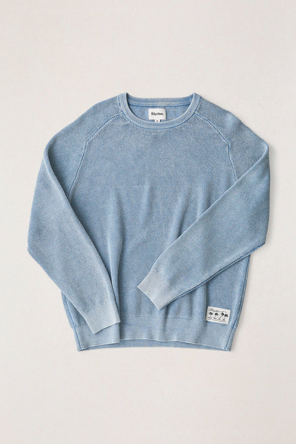 Rhythm Polu Crew Knit Washed Blue