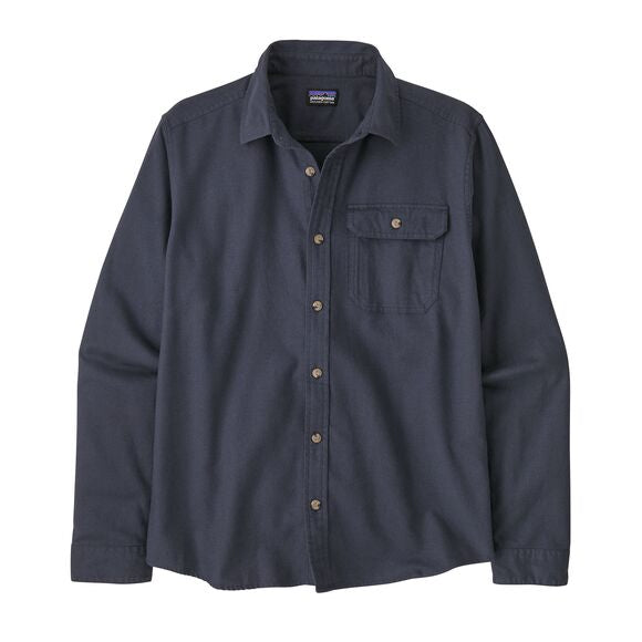 Patagonia Men's Long-Sleeved Lightweight Fjord Flannel Shirt - Smoulder Blue