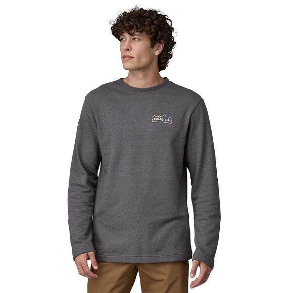 Patagonia Men's Lightweight Unity Fitz Wildrise Crewneck Sweatshirt - Ink Black