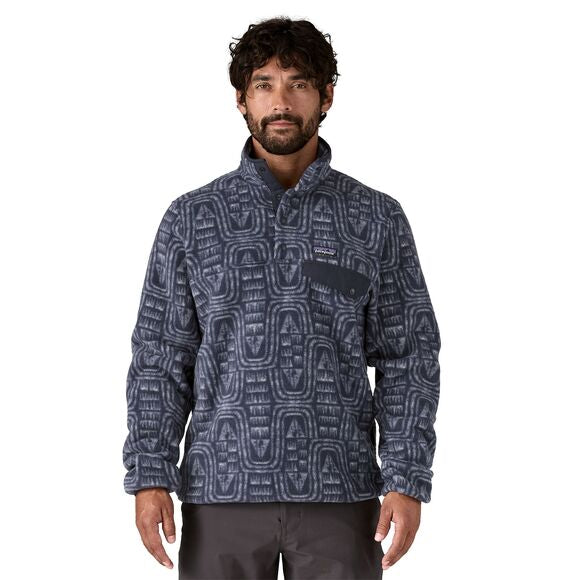 Patagonia Men's Lightweight Synchilla Snap-T Fleece Pullover - Flow: Sunken Blue