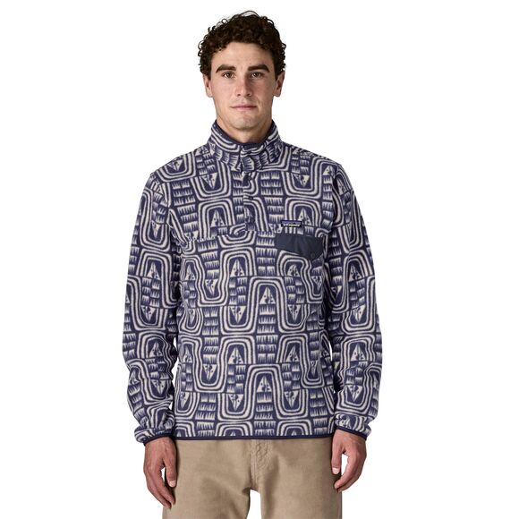 Patagonia Men's Lightweight Synchilla Snap-T Fleece Pullover - Flow: Sunken Blue
