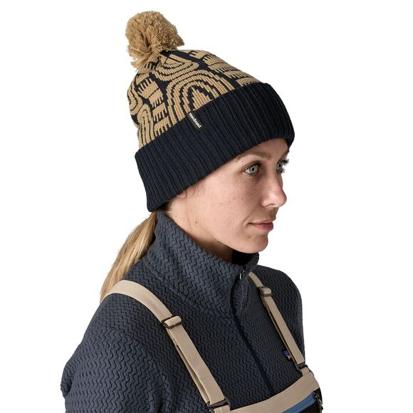 Patagonia Powder Town Beanie - Flow: Sunken Blue