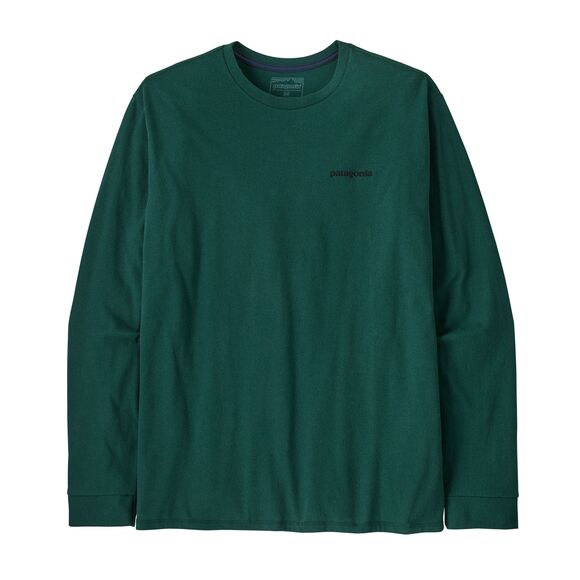 Men's Patagonia Long-Sleeved P-6 Logo Responsibili-Tee - Cascade Green