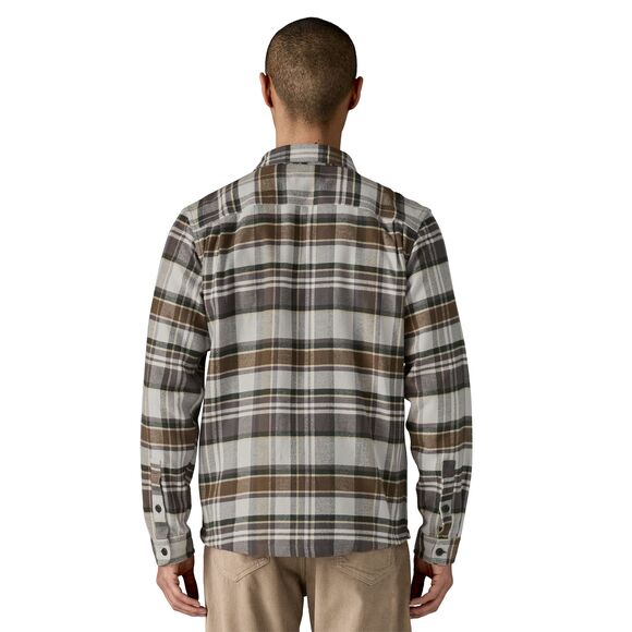 Patagonia Men's Long-Sleeved Fjord Flannel Shirt - Blizzard: Salt Grey