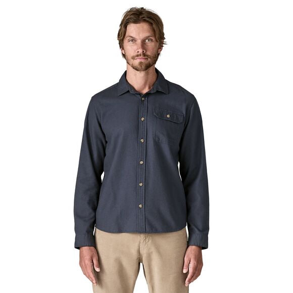 Patagonia Men's Long-Sleeved Lightweight Fjord Flannel Shirt - Smoulder Blue