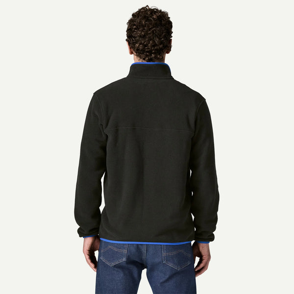 Patagonia Men's Lightweight Synchilla Snap-T Fleece Pullover - Black w/P6 Blue