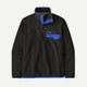Patagonia Men's Lightweight Synchilla Snap-T Fleece Pullover - Black w/P6 Blue
