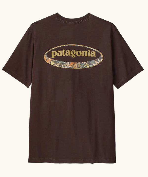 Patagonia Men's '95 Oval Logo T-Shirt - Den Brown