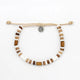 Pineapple Island Nusa Lembongan Wood Bead Surf Bracelet - Wood & White