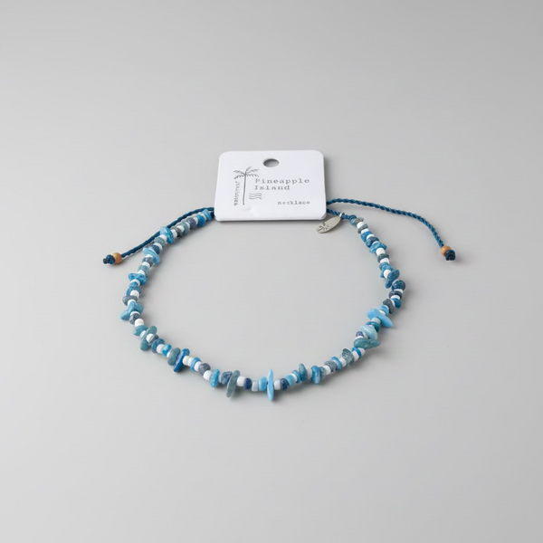 Pineapple Island - Dunes Stone Bead Necklace | Blue