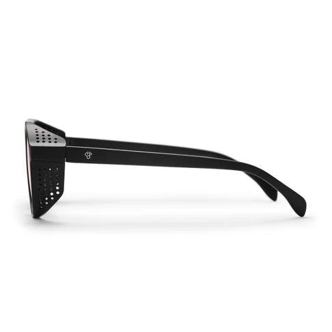 CHPO Rickard Sunglasses - Matte Black Red Mirror