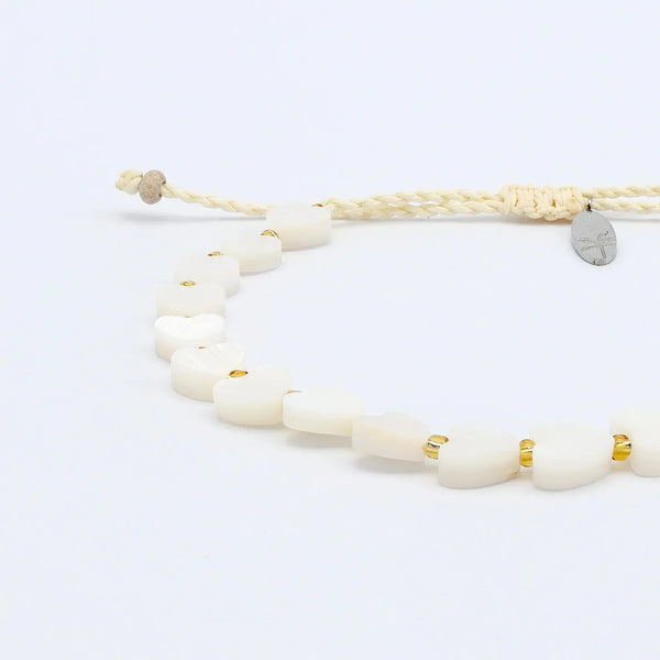 Pineapple Island Mother of Pearl Heart Bracelet