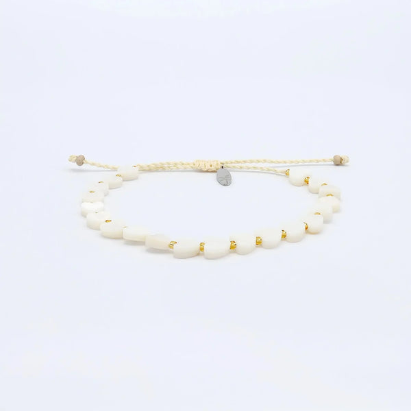 Pineapple Island Mother of Pearl Heart Bracelet